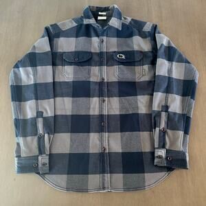 Men's Columbia Navy Penn State Nittany Lions Flannel Team Button-Up Shirt Size M